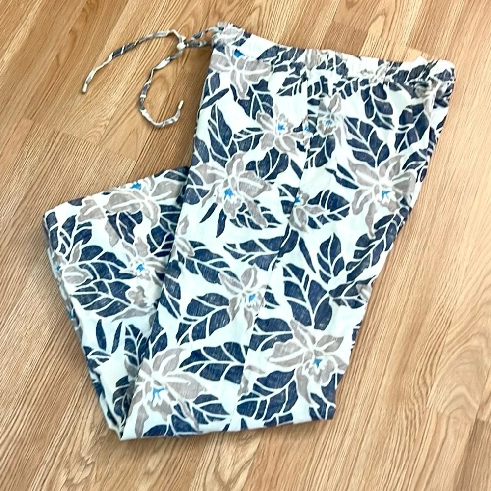 Tommy Bahama Luxury, ♻️Sustainable, RARE Pattern, Acid-Washed Leaf Pants, Size S - Picture 4 of 11